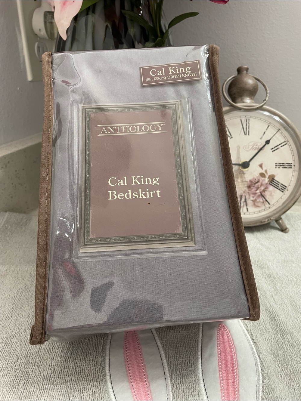 Anthology Gray/Dusty Blue Cal King Bedskirt